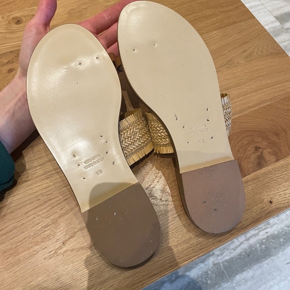 AMANU 'Shela' Woven Raffia and Leather Sandals - Picture 5 of 10